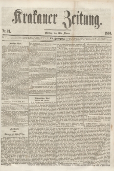 Krakauer Zeitung.Jg.4, Nr. 24 (30 Jänner 1860) + dod.