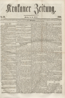 Krakauer Zeitung.Jg.4, Nr. 29 (6 Februar 1860)