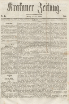 Krakauer Zeitung.Jg.4, Nr. 35 (13 Februar 1860)