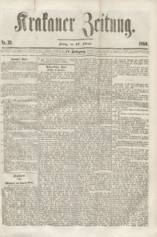 Krakauer Zeitung.Jg.4, Nr. 39 (17 Februar 1860)