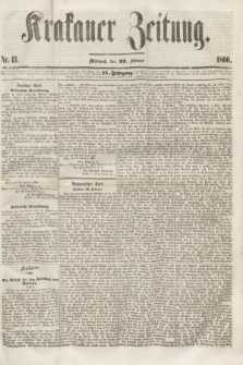 Krakauer Zeitung.Jg.4, Nr. 43 (22 Februar 1860)