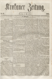 Krakauer Zeitung.Jg.4, Nr. 44 (23 Februar 1860)