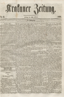 Krakauer Zeitung.Jg.4, Nr. 45 (24 Februar 1860)