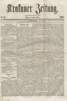 Krakauer Zeitung.Jg.4, Nr. 48 (28 Februar 1860) + dod.