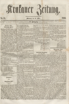 Krakauer Zeitung.Jg.4, Nr. 55 (7 März 1860)