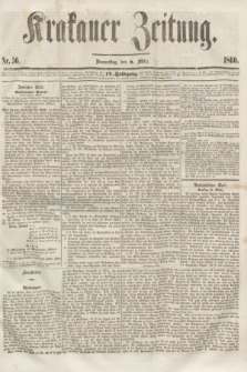 Krakauer Zeitung.Jg.4, Nr. 56 (8 März 1860)