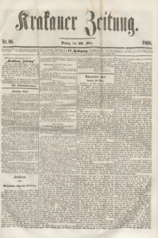 Krakauer Zeitung.Jg.4, Nr. 66 (20 März 1860)