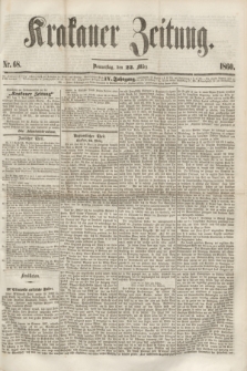 Krakauer Zeitung.Jg.4, Nr. 68 (22 März 1860)