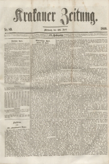 Krakauer Zeitung.Jg.4, Nr. 89 (18 April 1860) + dod.
