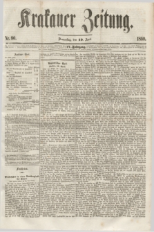Krakauer Zeitung.Jg.4, Nr. 90 (19 April 1860) + dod.
