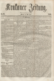 Krakauer Zeitung.Jg.4, Nr. 93 (23 April 1860)