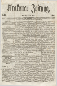 Krakauer Zeitung.Jg.4, Nr. 96 (26 April 1860)