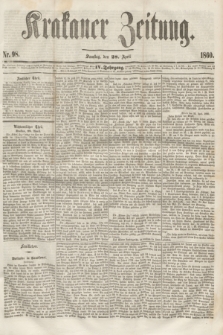 Krakauer Zeitung.Jg.4, Nr. 98 (28 April 1860)