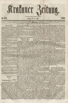 Krakauer Zeitung.Jg.4, Nr. 103 (4 Mai 1860)