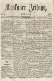 Krakauer Zeitung.Jg.4, Nr. 106 (9 Mai 1860) + dod.