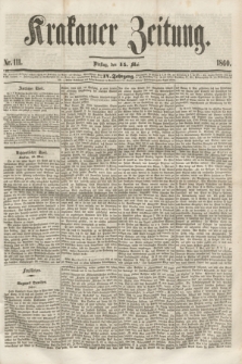 Krakauer Zeitung.Jg.4, Nr. 111 (15 Mai 1860)