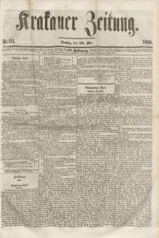 Krakauer Zeitung.Jg.4, Nr. 114 (19 Mai 1860) + dod.