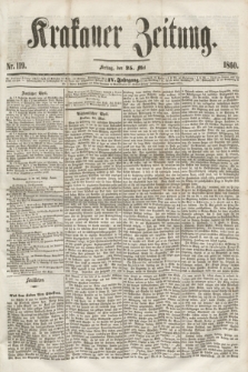 Krakauer Zeitung.Jg.4, Nr. 119 (25 Mai 1860)