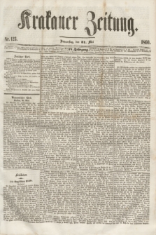 Krakauer Zeitung.Jg.4, Nr. 123 (31 Mai 1860)