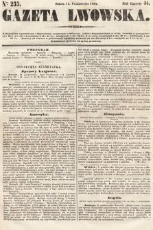 Gazeta Lwowska. 1854, nr 235