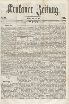 Krakauer Zeitung.Jg.4, Nr. 160 (16 Juli 1860) + dod.