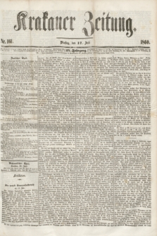 Krakauer Zeitung.Jg.4, Nr. 161 (17 Juli 1860) + dod.