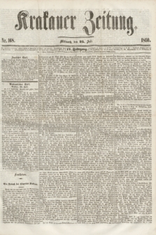 Krakauer Zeitung.Jg.4, Nr. 168 (25 Juli 1860)