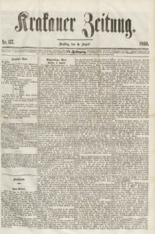 Krakauer Zeitung.Jg.4, Nr. 177 (4 August 1860)