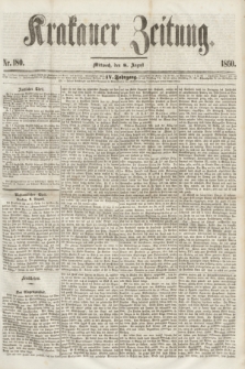 Krakauer Zeitung.Jg.4, Nr. 180 (8 August 1860)