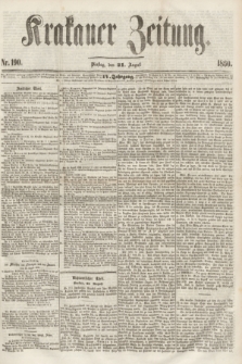 Krakauer Zeitung.Jg.4, Nr. 190 (21 August 1860) + dod.