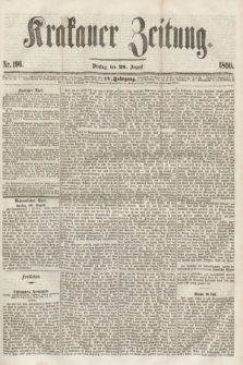 Krakauer Zeitung.Jg.4, Nr. 196 (28 August 1860)