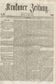 Krakauer Zeitung.Jg.4, Nr. 197 (29 August 1860)