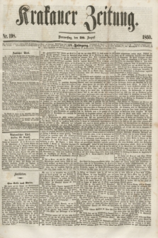 Krakauer Zeitung.Jg.4, Nr. 198 (30 August 1860)
