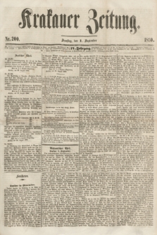 Krakauer Zeitung.Jg.4, Nr. 200 (1 September 1860) + dod.