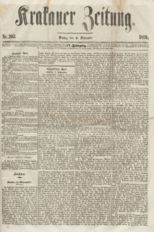 Krakauer Zeitung.Jg.4, Nr. 202 (4 September 1860) + dod.