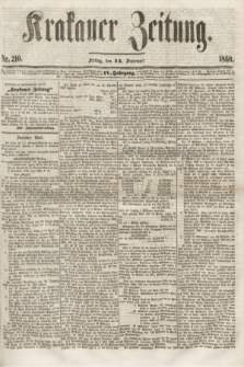 Krakauer Zeitung.Jg.4, Nr. 210 (14 September 1860)