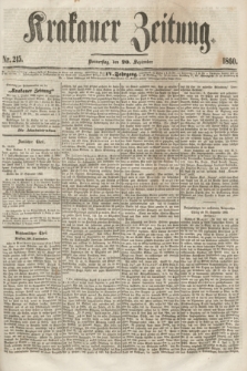 Krakauer Zeitung.Jg.4, Nr. 215 (20 September 1860)