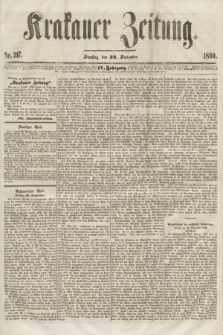 Krakauer Zeitung.Jg.4, Nr. 217 (22 September 1860) + dod.