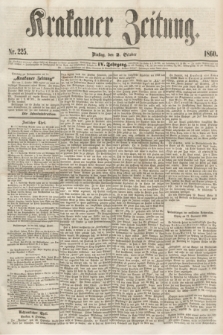 Krakauer Zeitung.Jg.4, Nr. 225 (2 October 1860)