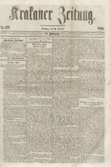 Krakauer Zeitung.Jg.4, Nr. 229 (6 October 1860) + dod.