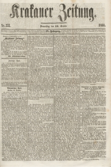 Krakauer Zeitung.Jg.4, Nr. 233 (11 October 1860)