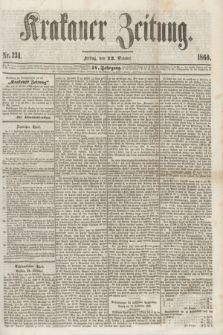 Krakauer Zeitung.Jg.4, Nr. 234 (12 October 1860)