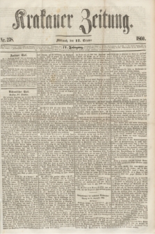 Krakauer Zeitung.Jg.4, Nr. 238 (17 October 1860)