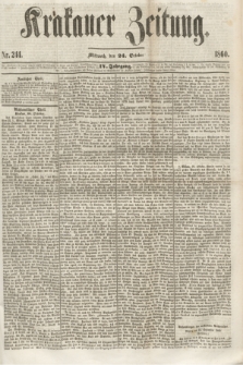 Krakauer Zeitung.Jg.4, Nr. 244 (24 October 1860)