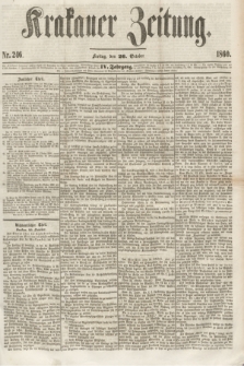 Krakauer Zeitung.Jg.4, Nr. 246 (26 October 1860) + dod.