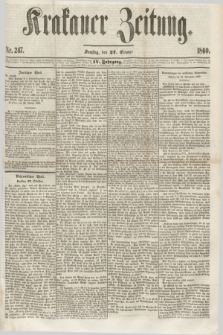 Krakauer Zeitung.Jg.4, Nr. 247 (27 October 1860) + dod.