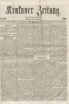 Krakauer Zeitung.Jg.4, Nr. 255 (7 November 1860)