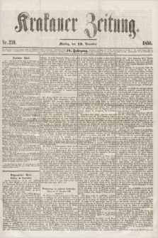 Krakauer Zeitung.Jg.4, Nr. 259 (12 November 1860)