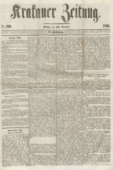 Krakauer Zeitung.Jg.4, Nr. 260 (13 November 1860)