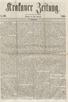 Krakauer Zeitung.Jg.4, Nr. 264 (17 November 1860)
